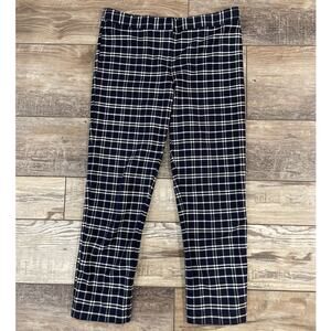 Amanda and Chelsea Navy Blue Plaid Trouser Pant Size 10